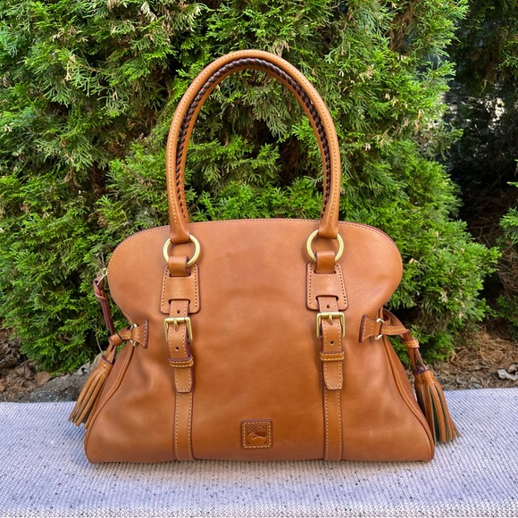 Dooney & Bourke Florentine Domed Buckle Satchel in Natural - Picture 3 of 12